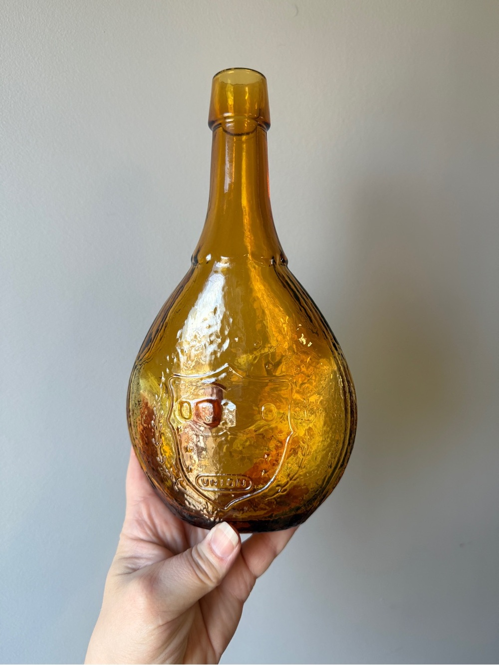 Vintage amber bottle